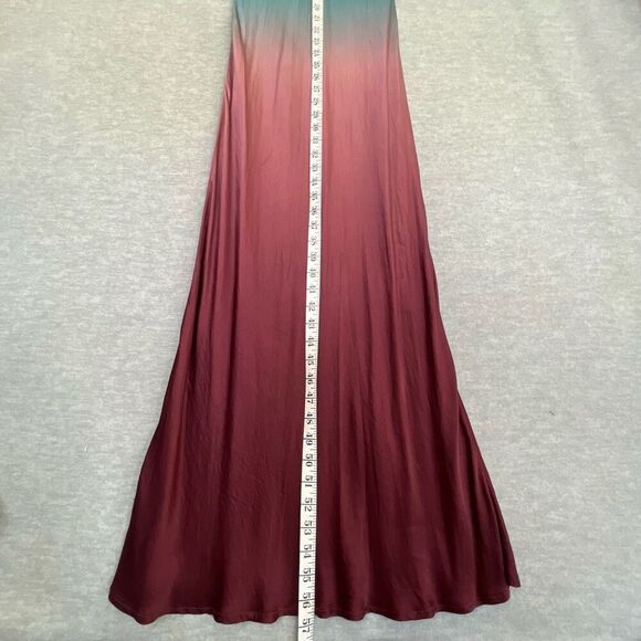 Young Fabulous & Broke Halter Dress Womens Medium Ombre Satin Midi Maxi Rayon - Picture 9 of 13